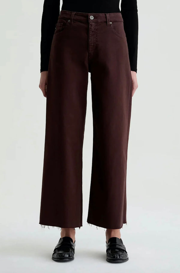 Saige Wide Leg Crop - Coffee Bean