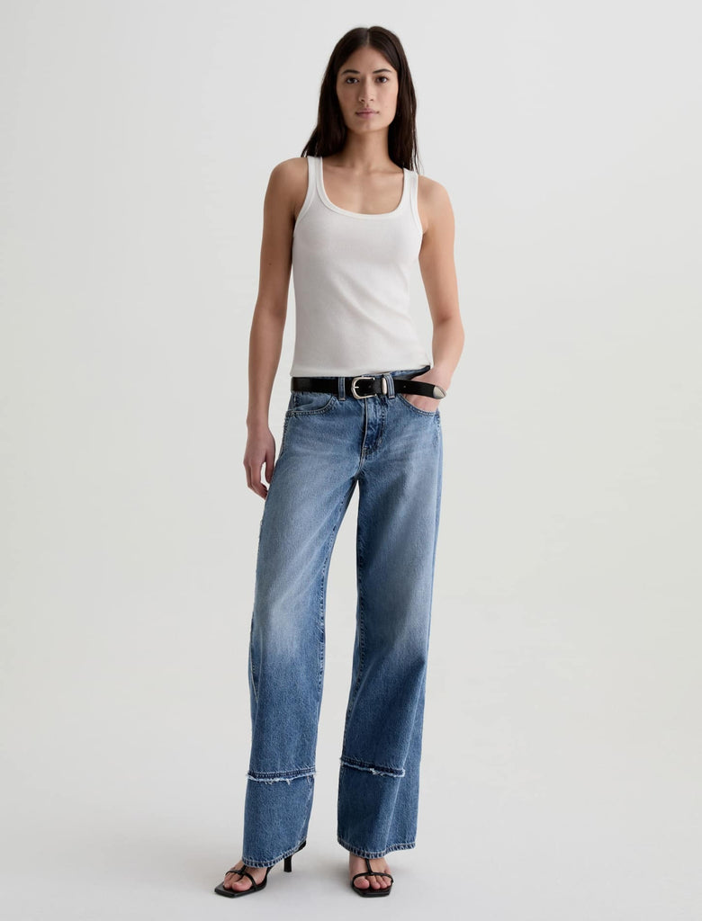 Adria Low Rise Paneled Wide Leg - Socialite