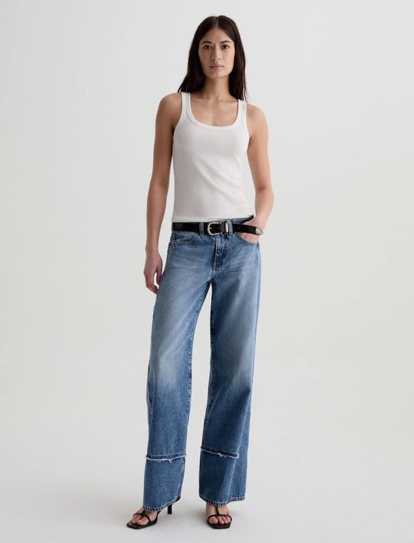 AG Jeans Adria Low Rise Paneled Wide Leg - Socialite