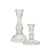Two's Company Casa Verde Glass Candlestick - Small Clear