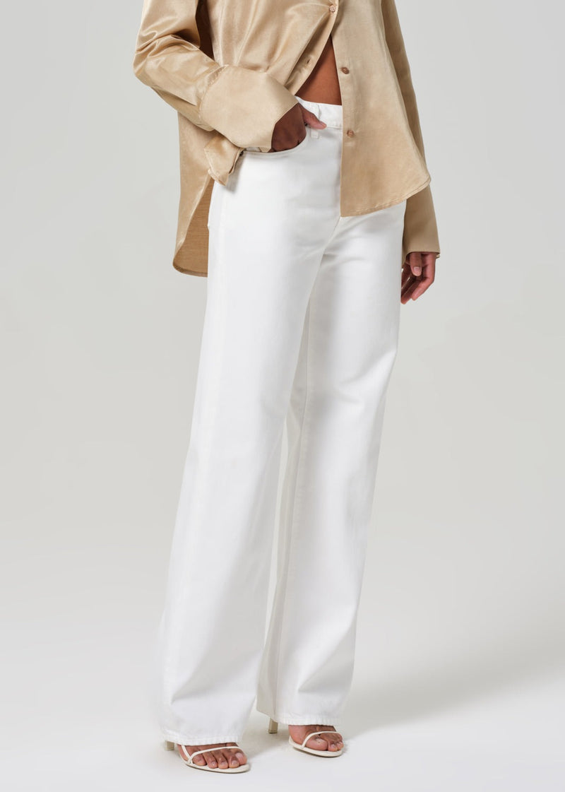 Annina High Rise Wide Leg 33" - Soft White