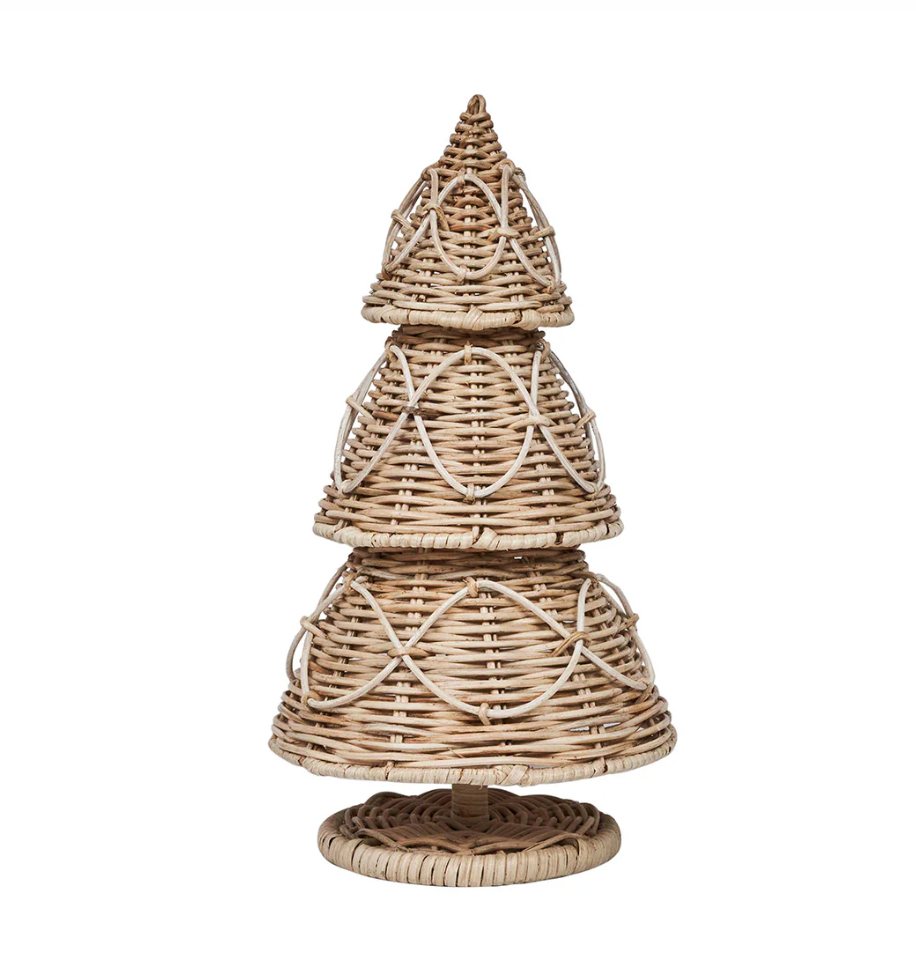 Provence 16" Rattan Tree - Whitewash
