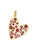 Rachel Reid Oversized Scattered Ruby & Diamond Heart Charm