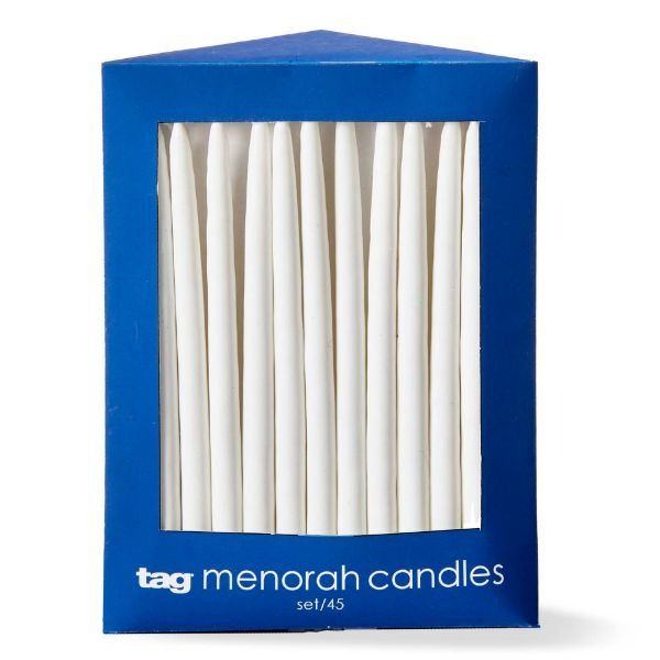 Hanukkah Taper Candle Set - White