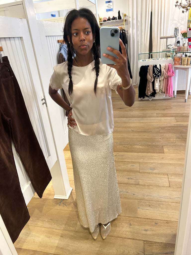 Rebecca Maxi Skirt - Gold