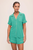 Gisele Relaxed Short PJ Set - Oasis Green/White