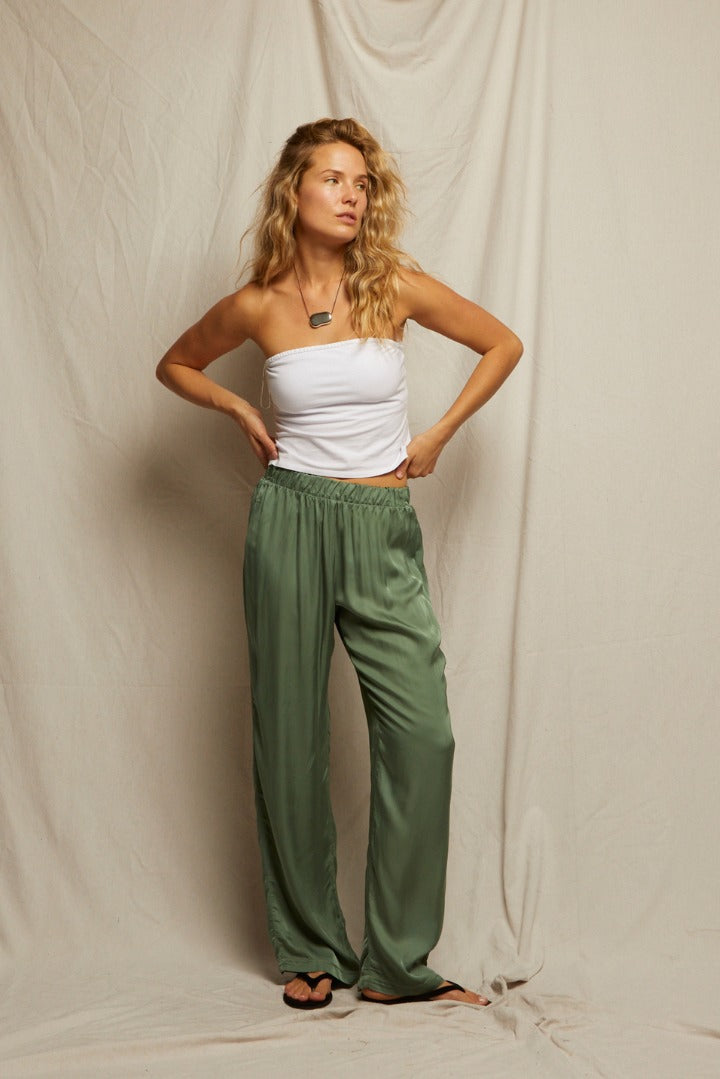 Camille Satin Wide Leg Pant