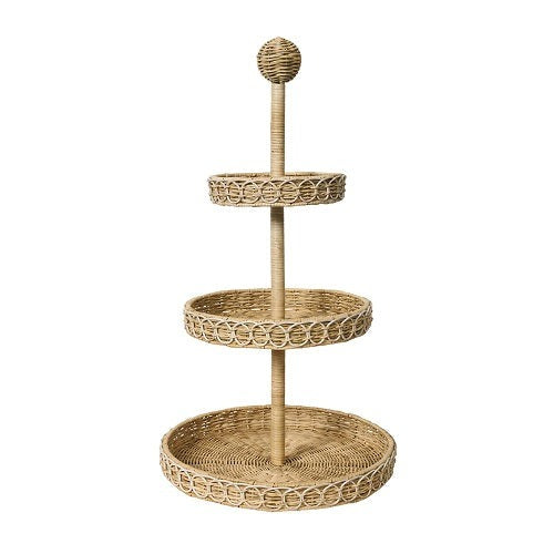 Provence Rattan 3-Tier Tray