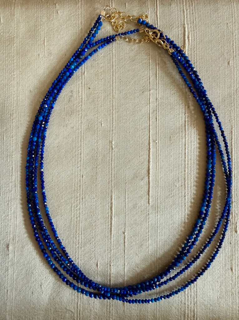 Micro Gemstone Choker - Lapis