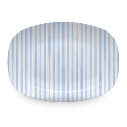 Light Blue Simple Stripes Platter