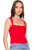 Wide Angle Strap Tank Top - Perfect Red