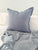 Soft Chambray Blue Fringe Linen Pillow - 26 x 26