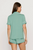 Gisele Relaxed Short PJ Set - Seagrass/White