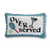 Overserved Needlepoint Pillow