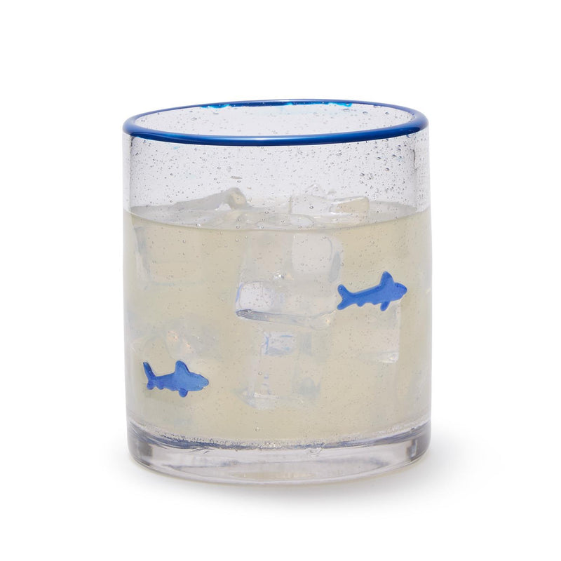 Shark Clear Bubble Double Old Fashioned Glass Set