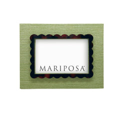 Palma Faux Grasscloth & Tortoise Picture Frame - 4x6