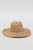 Raffia Crochet Continental Hat - Natutral/Blue