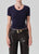 Maude U-Neck Tee - Navy