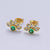 Emerald Marquise Cluster Flower Stud