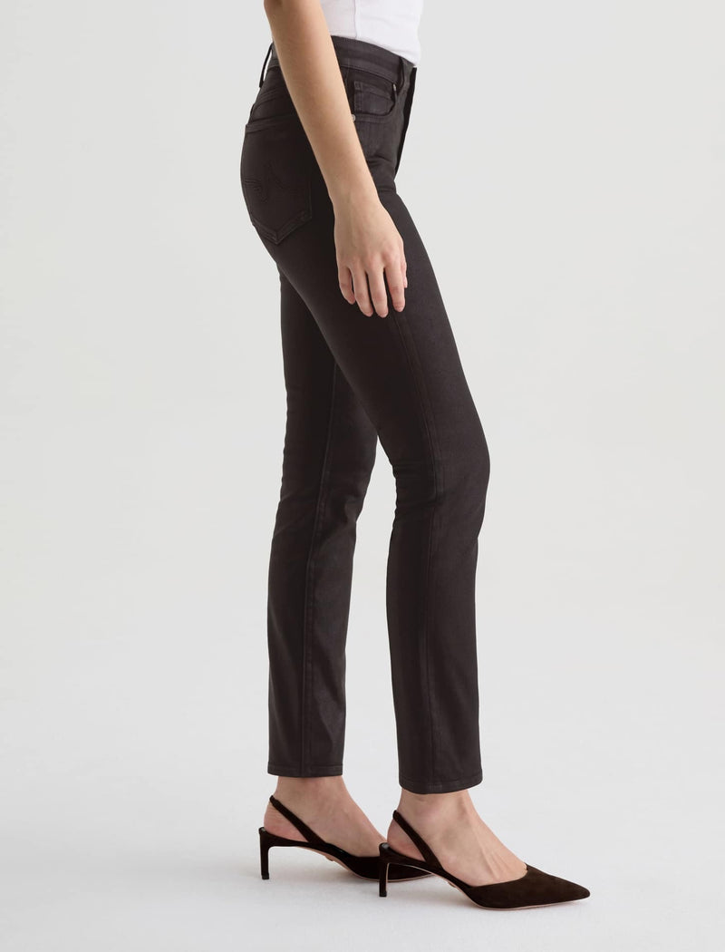Mari Slim Straight - Leatherette Super Black
