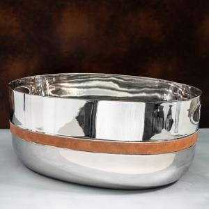 Stainless Steel Bucket w/ Leather