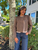 Mia Distressed Leather Jacket - Hickory