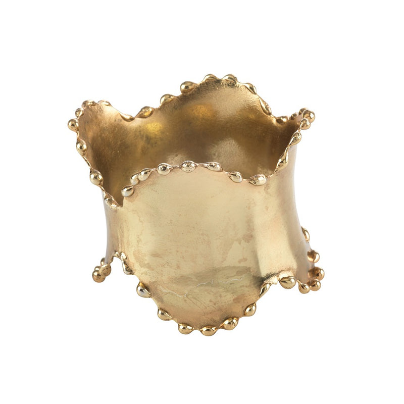 Classic Design Napkin Ring Set - Gold