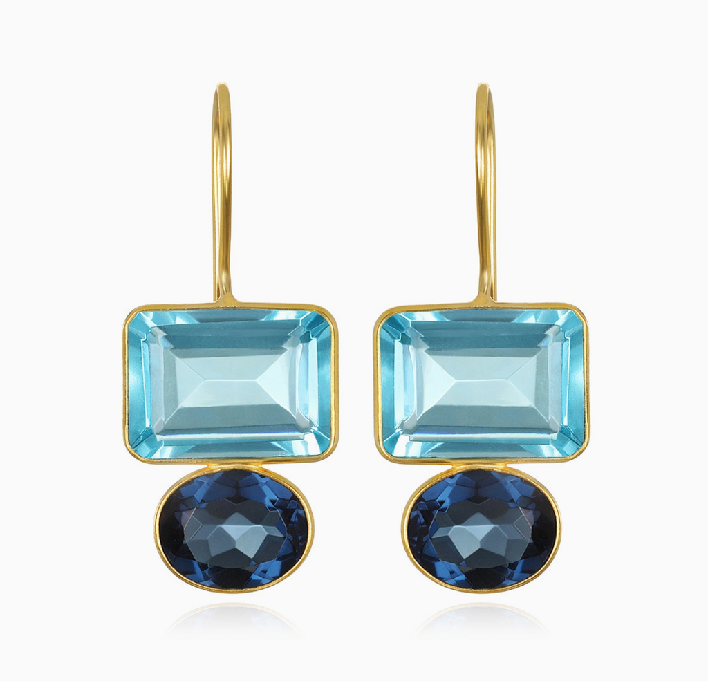 Valencia Earring - Sky Blue & Royal Blue
