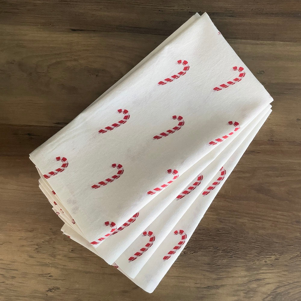 Candy Cane Napkin Set