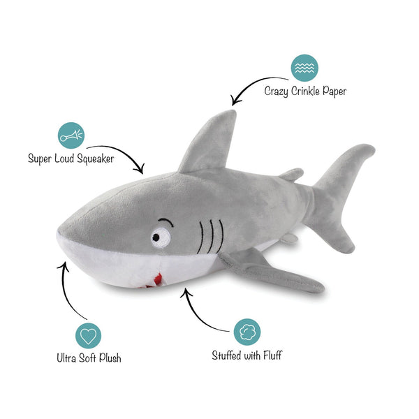 Feeling Sharky Plush Dog Toy