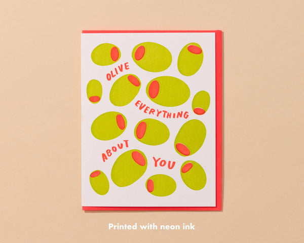 And Here We Are Olive Everything About You Card