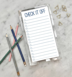 Check It Off Acrylic Memo Tray - Navy