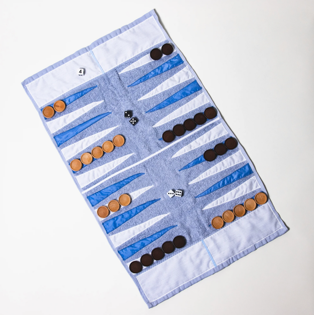 Outdoor/Travel Backgammon Set - Wood Pieces