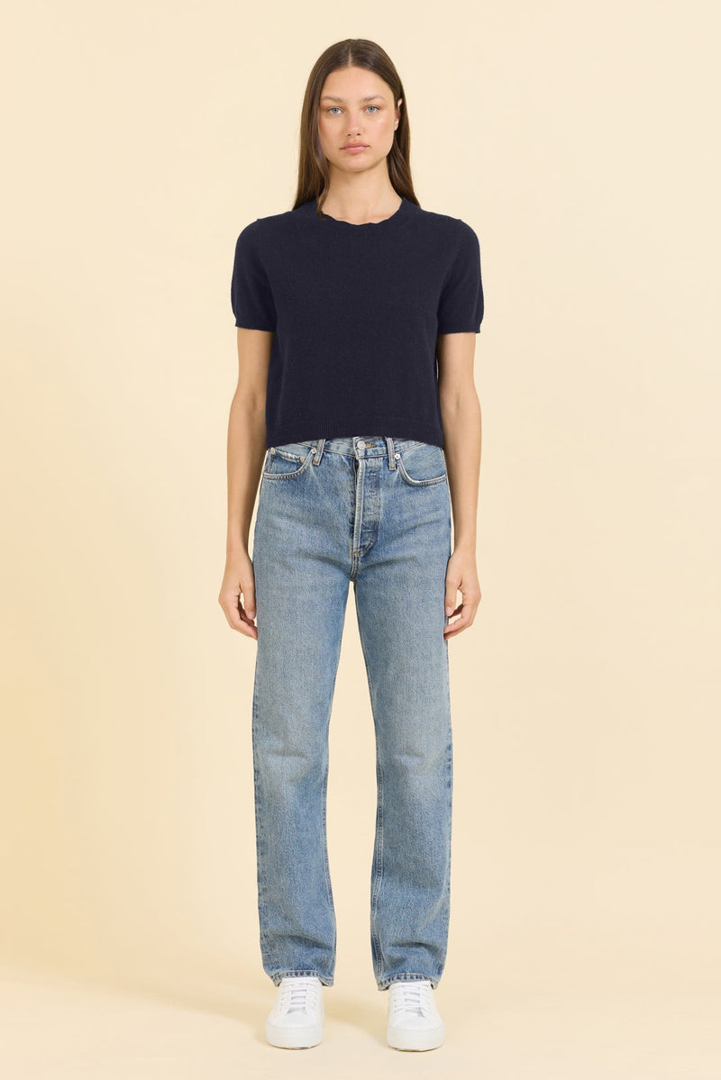 Kadri Cashmere Tee - Navy