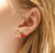 Red Enamel Cherry Earrings