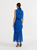 Saloni Fleur Ruffle Dress - Cobalt Blue