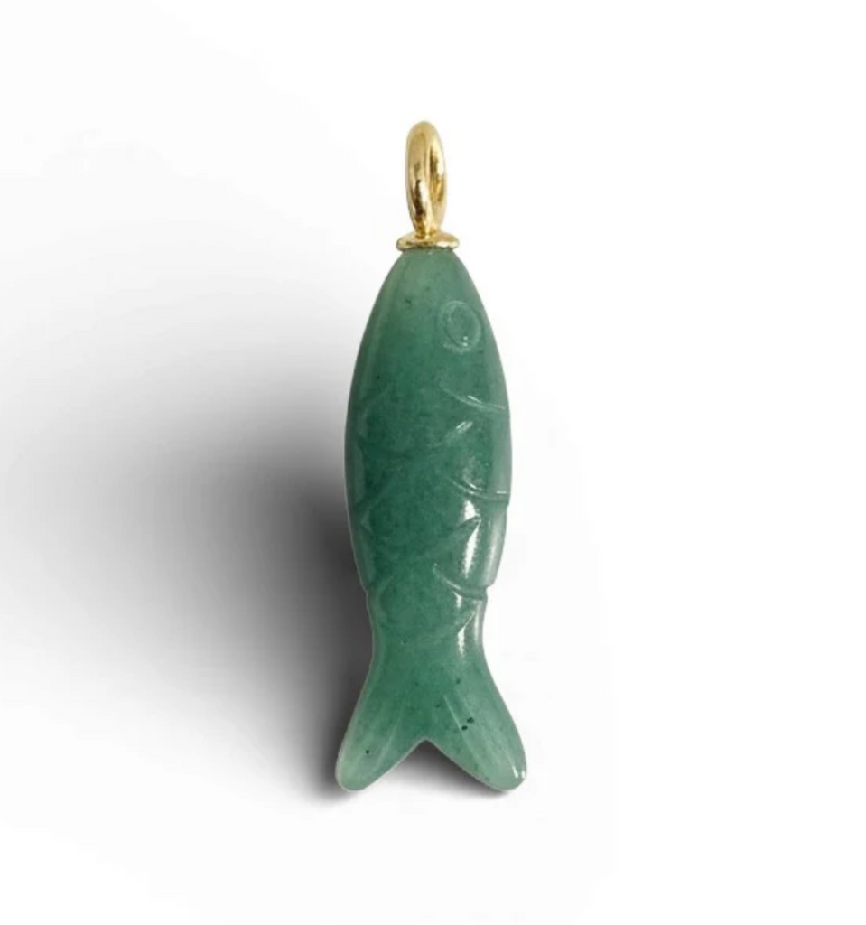 Aventurine Tide Fish Charm