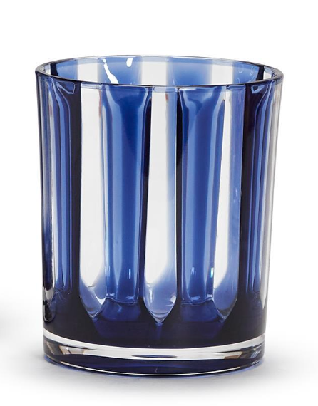 Water's Edge Blue Glass Set - Double Old Fashioned