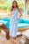 Pastel Stripe Long Ellis Dress - Natural/Blue