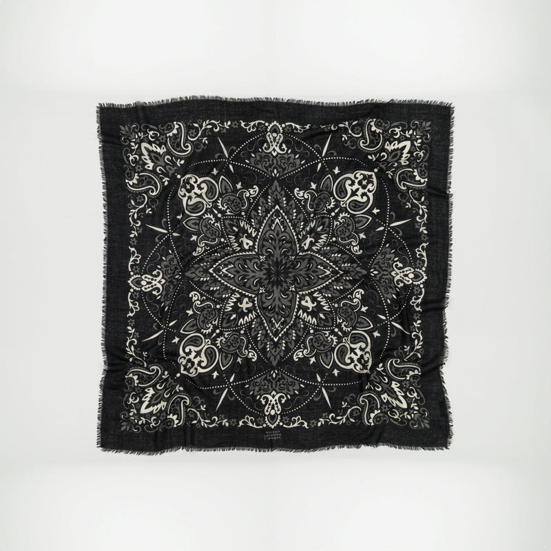 Large Wool & Silk Bandana Scarf