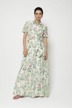 LAVI Fico Skirt - Green Vine Floral