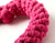 7" Heart Rope Dog Toy - Pink