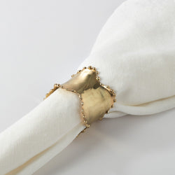 Classic Design Napkin Ring Set - Gold