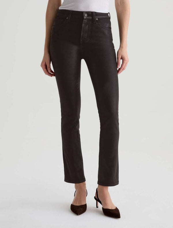 Mari Slim Straight - Leatherette Super Black