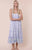 Juliet Dunn Printed Mirror Swing Dress - White/Blue