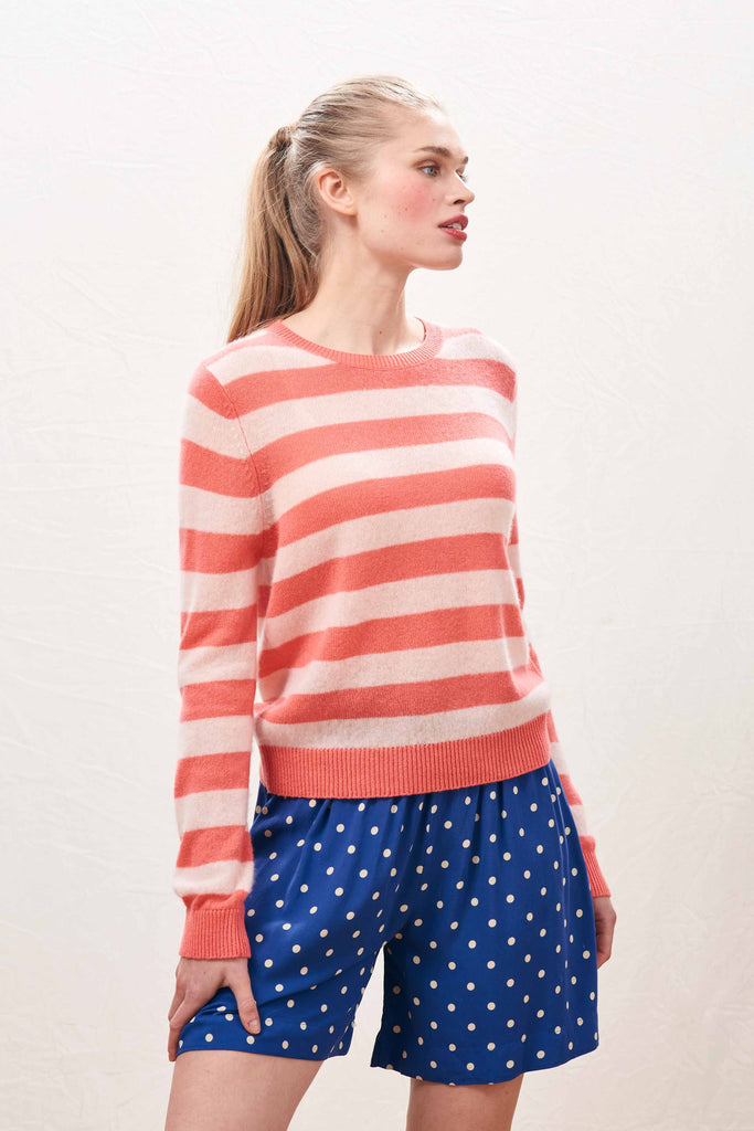 Cashmere Stripe Crew