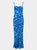 Saloni Renee Long Dress - Waterlily Azure
