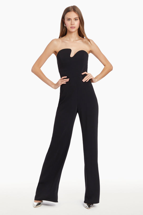 Strapless Puzzle Jumpsuit - Black