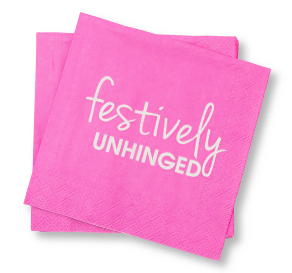Festively Unhinged Cocktail Napkins