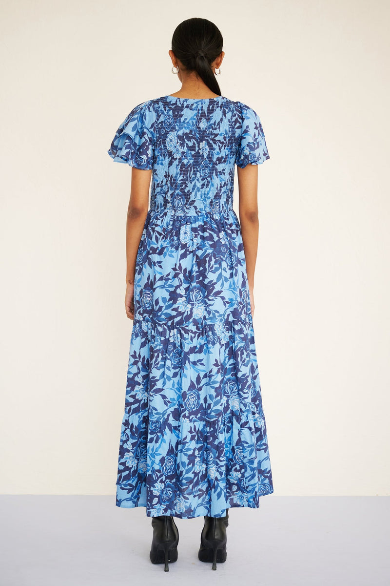 Banjanan Ira Dress - Bibi Rose Clematis